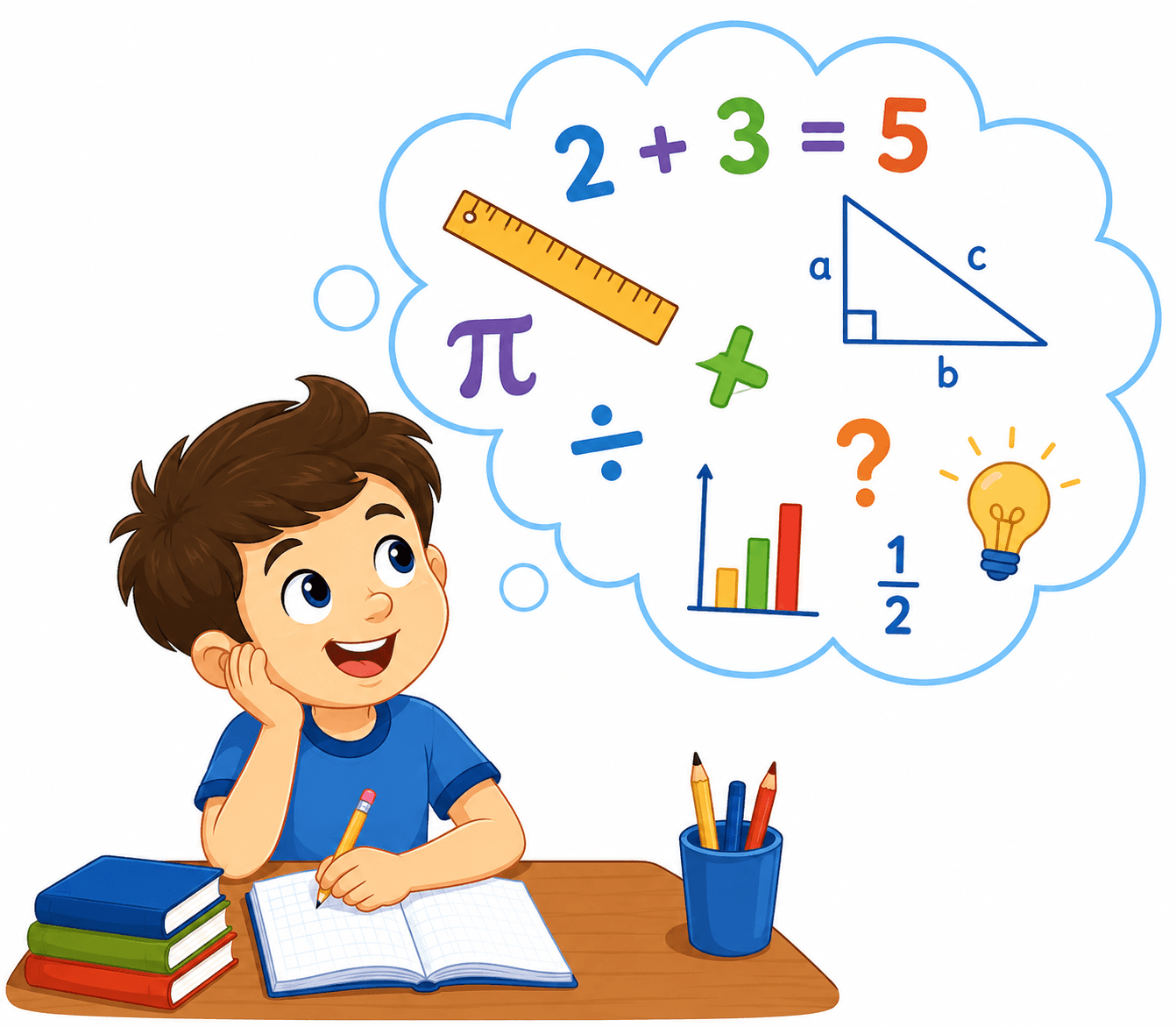 Pupils preparing for exams