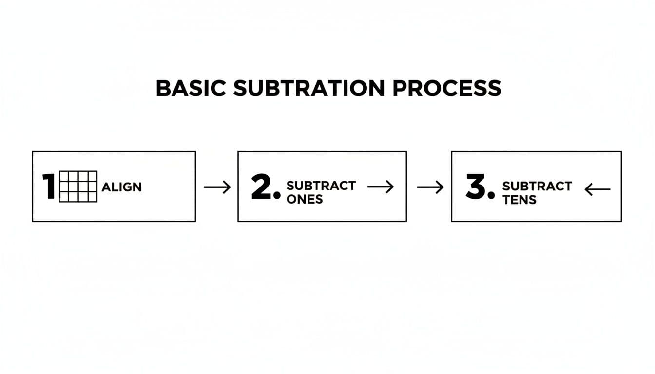 Basic column subtraction flow